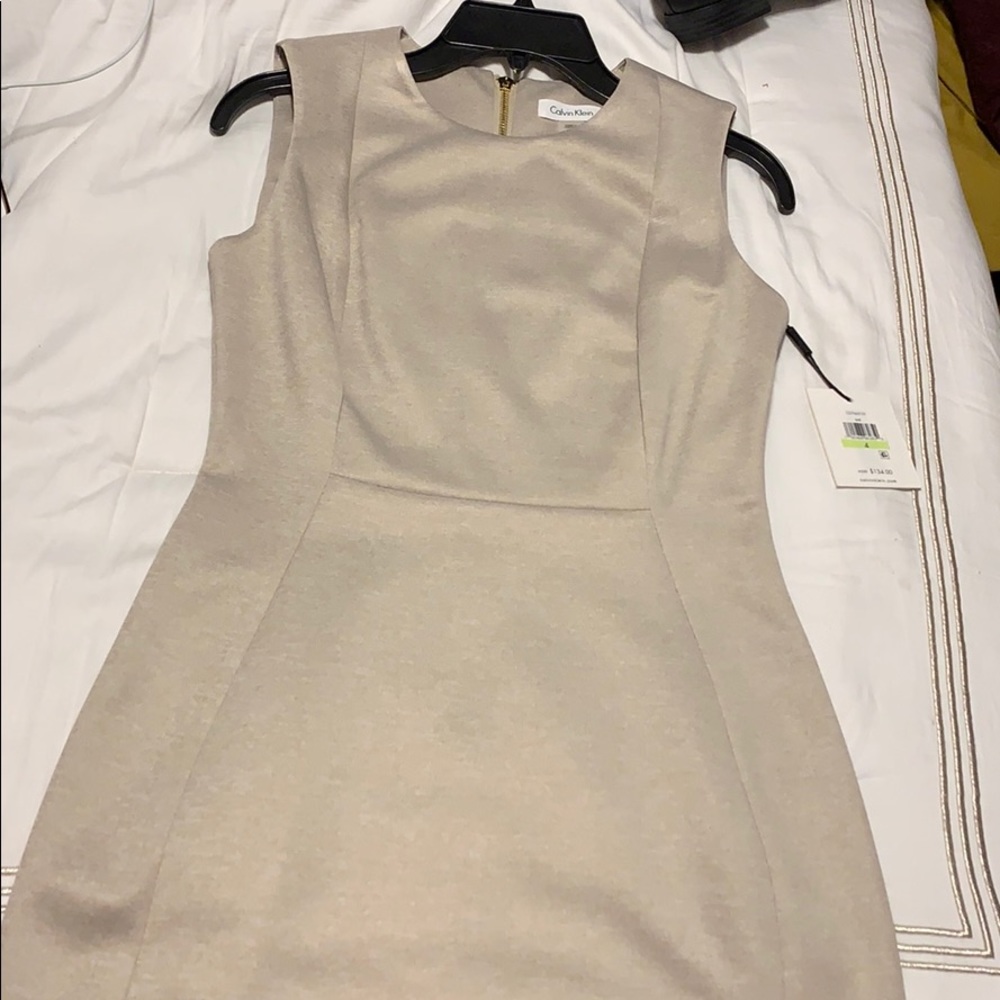 Calvin Klein oat dress sleeveless midi